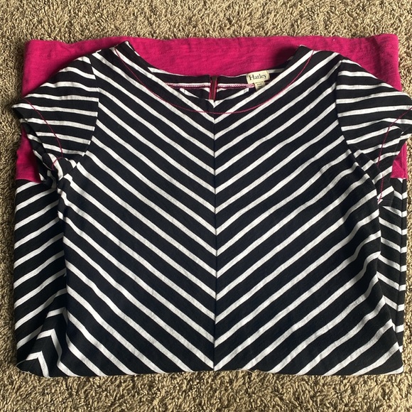 HATLEY M MEDIUM BLACK, WHITE, PINK COTTON WOMENS DRESS EXCELLENT CONDITION - Picture 8 of 8